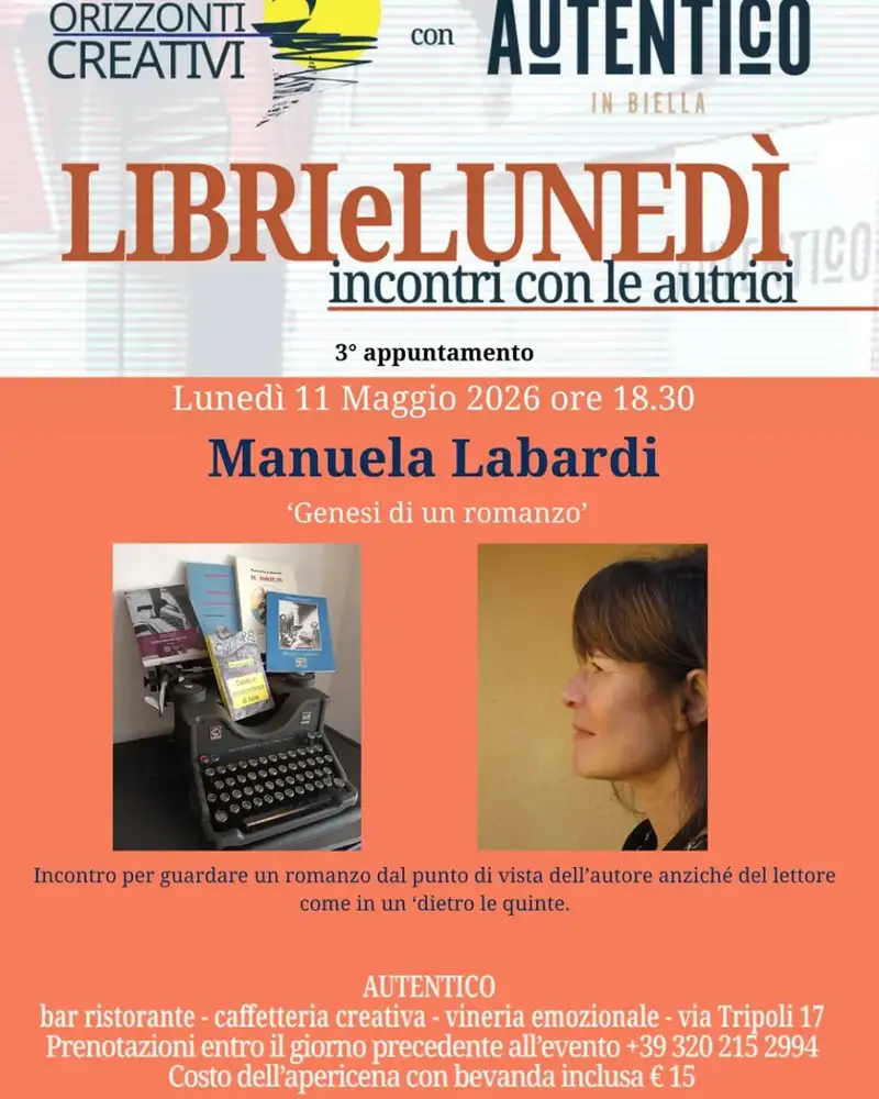 Libri e Lunedì: Manuela Labardi presenta 'Genesi di un romanzo'